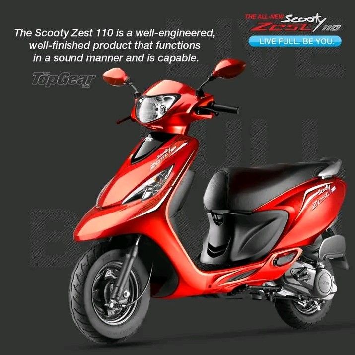 TVS Zest 110 in stylish black